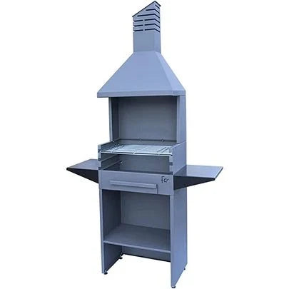 Flores Cortes - Grill Ogrodowy na Drewno i Węgiel z Okapem 800 mm. 3 Wysokości