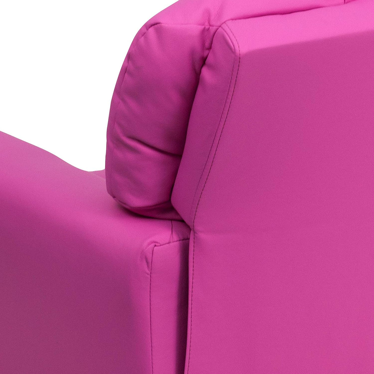 Flash Furniture Contemporary Kids Recliner with Cup Holder, Wood, Beige Vinyl, 26" x 21" x 21"