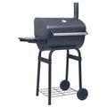Grill Węglowy Z Wędzarnią I Dolną Półką Czarny Vidaxl