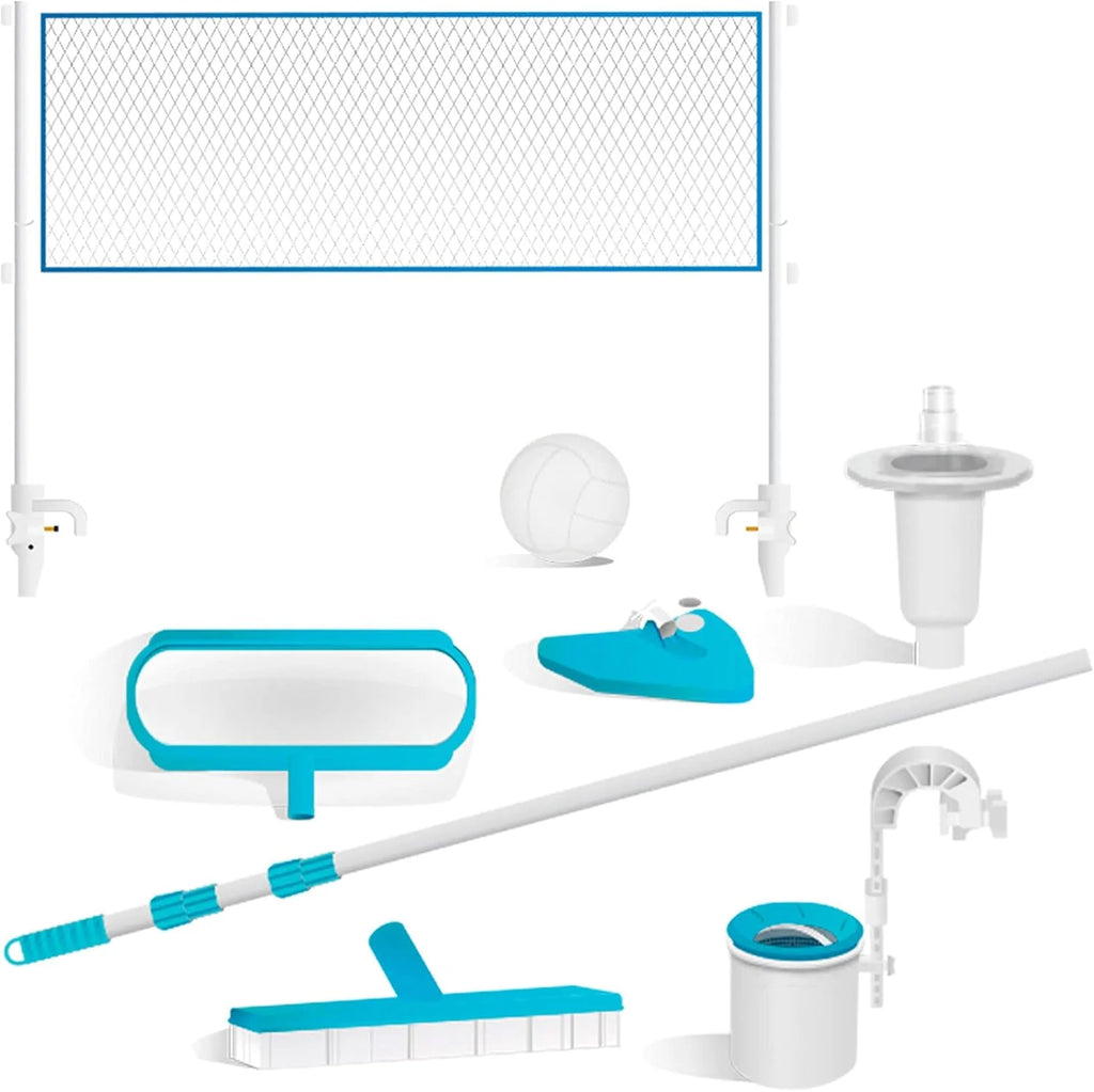 INTEX 55222 - Basen rozporowy 732x366x132 cm Pakiet Deluxe + pompa filtrująca z chlorinatorem