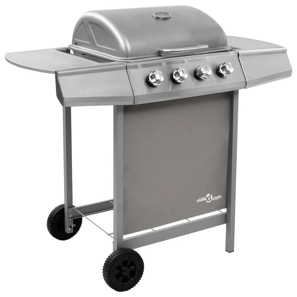 Grill gazowy 4-palnikowy srebrny Vidaxl