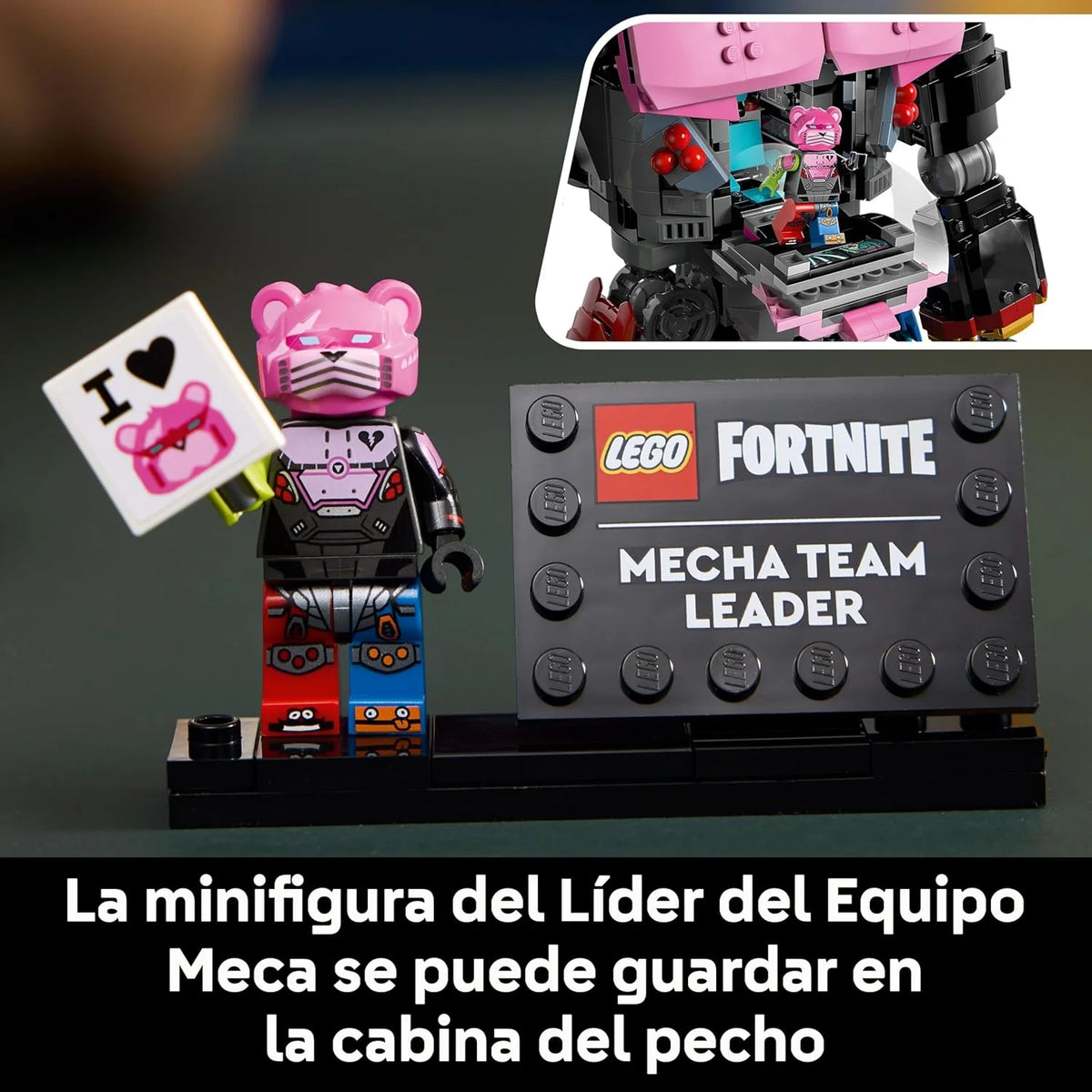 Fortnite Mecha Team Leader - Zestaw modeli do ekspozycji dla dorosłych - Ruchoma figurka z mieczem zabawkowym i minifigurką - Kolekcjonerski prezent dla graczy i fanów gier wideo 77078