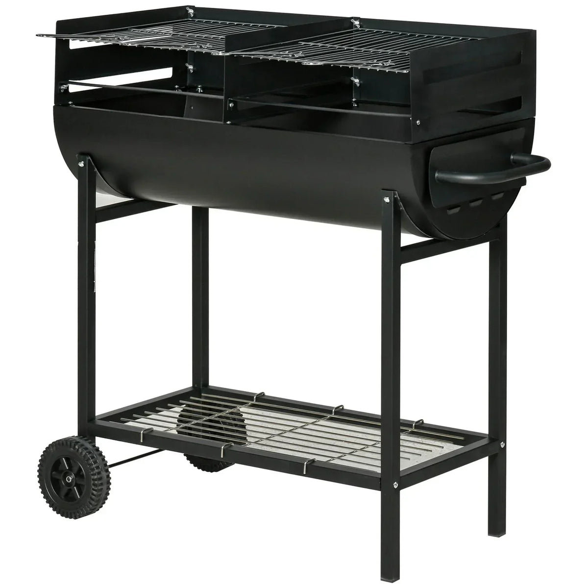 Metalowy Grill Węglowy 90x45x96 Cm-outsunny. Czarny