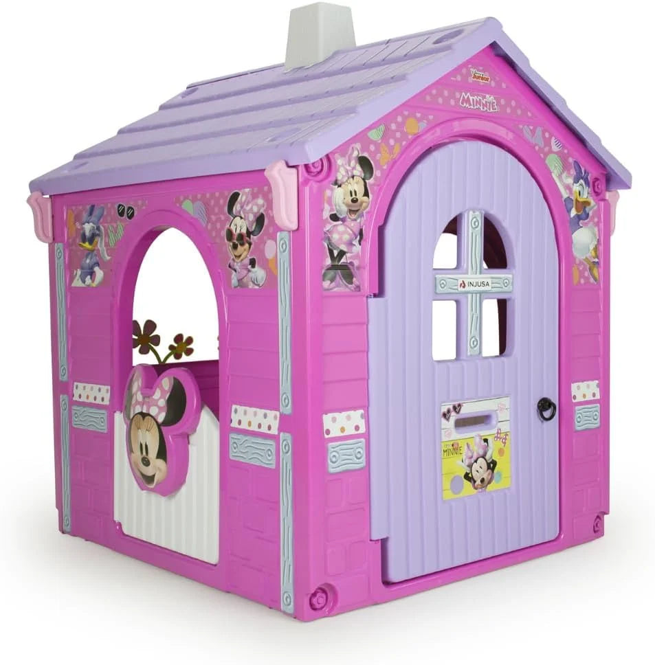 Domek Ogrodowy dla Dzieci Minnie Mouse – Zabawkowy Domek dla Dzieci 3 lata 4 lata 5 lat 6 lat z Drzwiami + Oknami i Realistycznymi Detalami – INJUSA