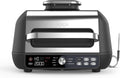 Ninja Foodi MAX PRO Grill, płaska płyta i frytkownica beztluszczowa z cyfrową sondą kuchenną i termometrem, 3,8 l, 7 funkcji gotowania w 1, części można myć w zmywarce, srebrno/czarny, AG651EU