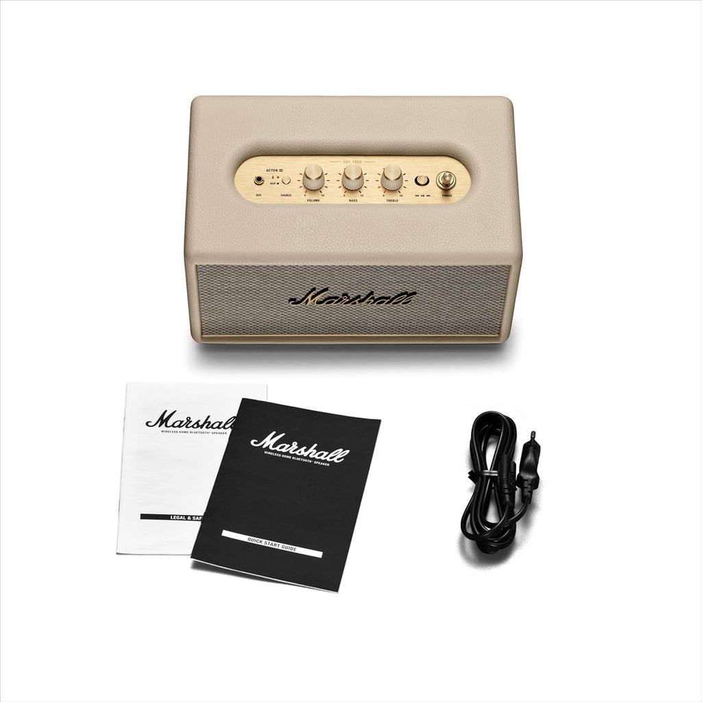 Marshall Acton Iii 1006005 Głośnik Bluetooth, Beżowy, 24,7 x 412 x 27,6 cm