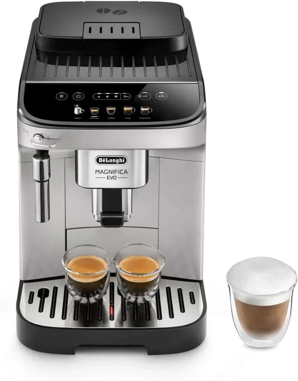 Ekspres automatyczny De'Longhi Magnifica Evo do kawy i cappuccino, ECAM292.81.B, LatteCrema, 7 przepisów, czarny