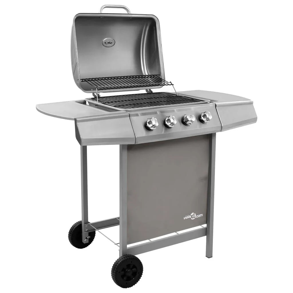 Grill gazowy 4-palnikowy srebrny Vidaxl