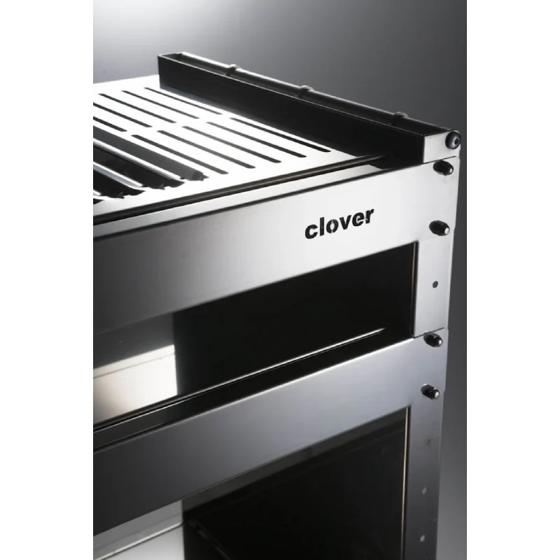 Grill węglowy Clover na kółkach ze stali nierdzewnej,,
