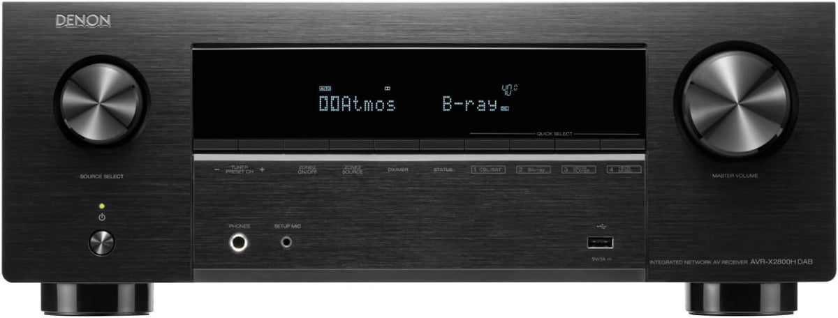 Denon AVR-X2800H Odbiornik Av, Czarny, 150 W