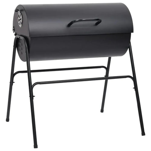 2026 Grill z 2 czarnymi rusztami do gotowania – Przenośny grill o wymiarach 80x95x90 cm ze stali