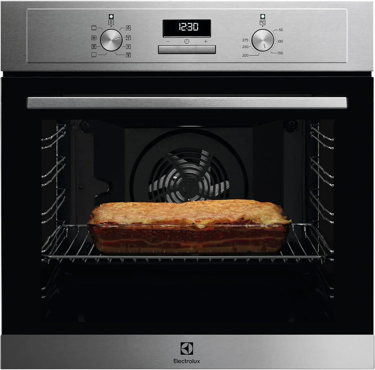Piekarnik wielofunkcyjny Electrolux EOF6P54TX, 72 l, funkcja grilla, 1000W, technologia SurroundCook, czyszczenie pyrolityczne, wyświetlacz LED, sterowanie chowane, prowadnice teleskopowe, Inox, wyprodukowano w DE