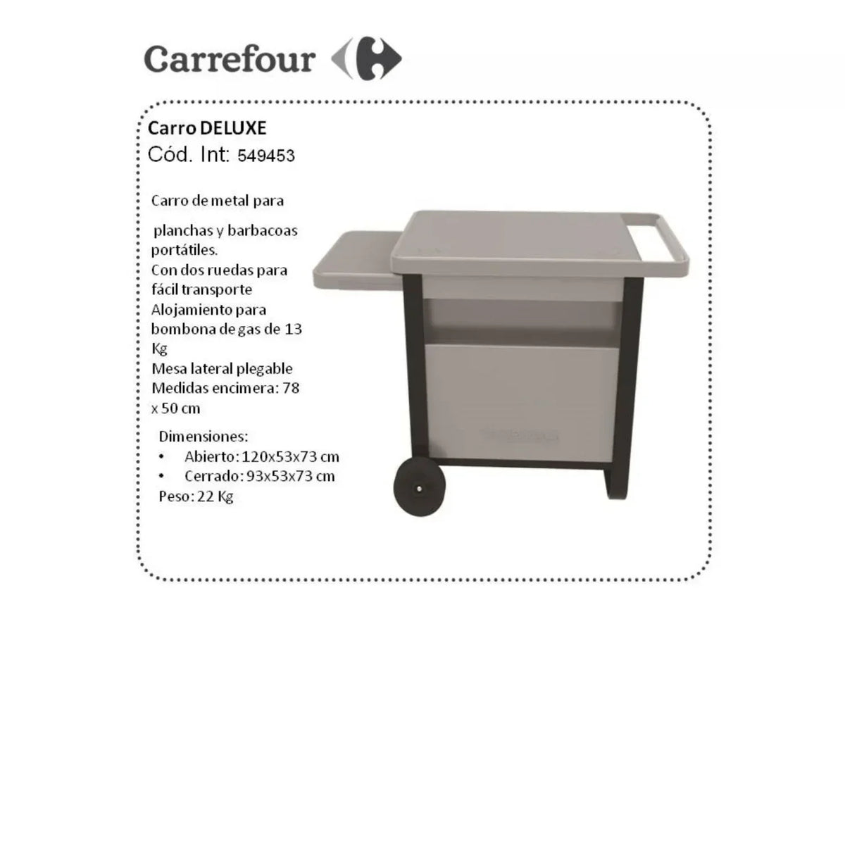 Wózek Deluxe do Grillów/Płyt Campingaz