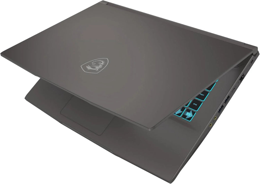 MSI Thin 15 B12UC-1842XES - Laptop 15,6" Full HD (Intel Core i5-12450H, 16 GB RAM, 512 GB SSD, NVIDIA RTX 3050, Bez systemu operacyjnego) Kolor szary - Klawiatura QWERTY hiszpańska