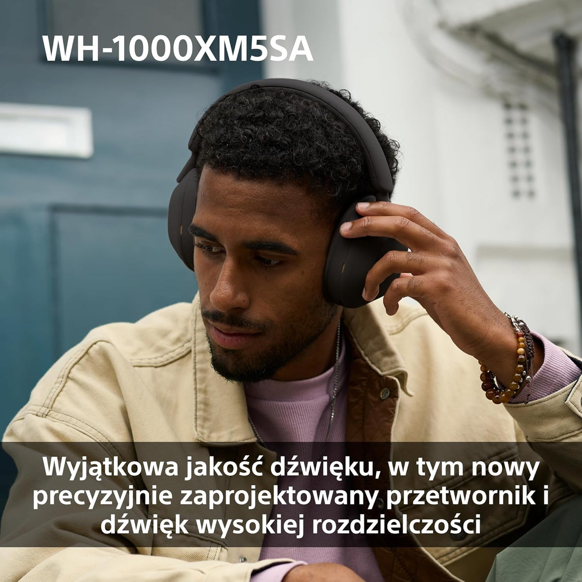 Sony WH-1000XM5 ANC Bezprzewodowe Słuchawki Nauszne z Redukcją Hałasu, Bluetooth, Clear Call Quality, Hi-Res, Do 30H Baterii, Szybkie Ładowanie, Alexa i Google Assistant, IOS i Android - Czarne