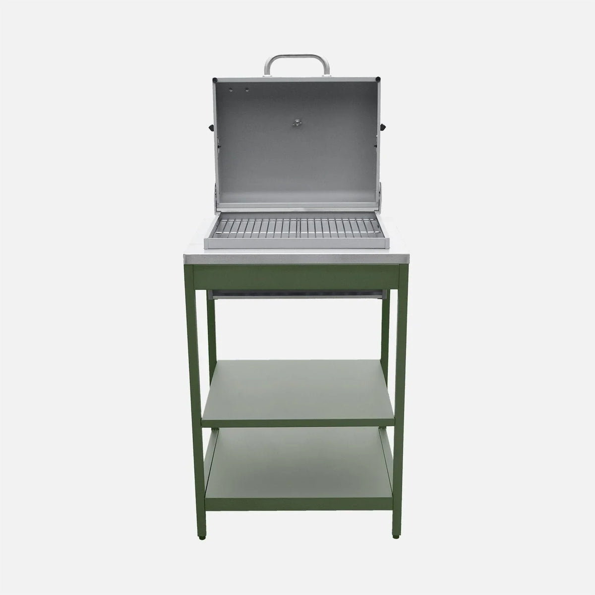 Grill węglowy ze stali nierdzewnej, chromowany ruszt 2