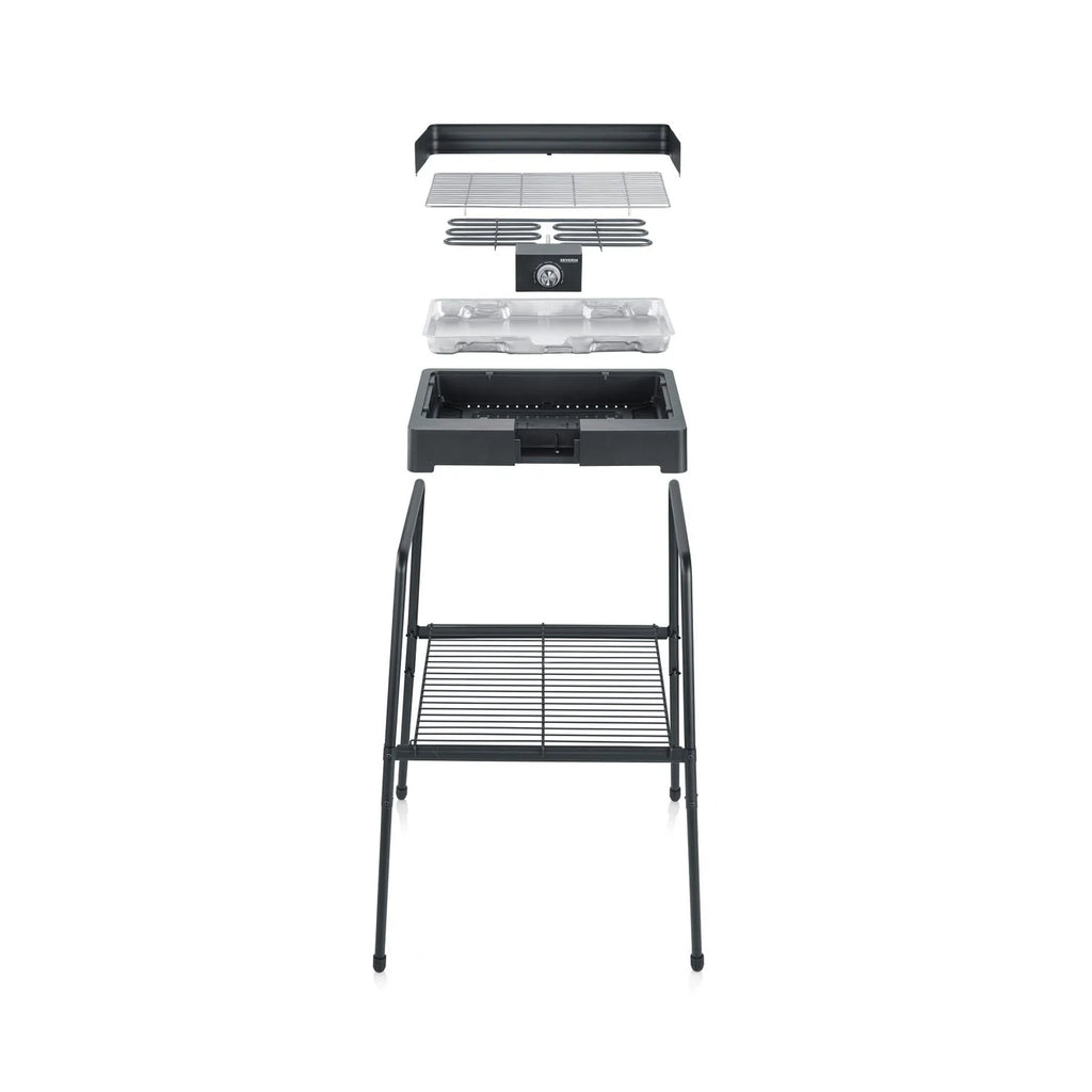 Grill elektryczny Severin PG 8566 z nóżkami, czarny, 2200 W