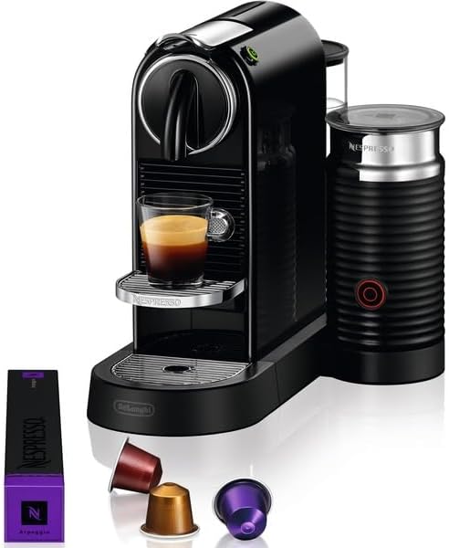 Ekspres do kawy DeLonghi Nespresso Citiz EN267.BAE na kapsułki, specjalny system ekstrakcji, 1710 W, 1 l, tworzywo sztuczne, czarny