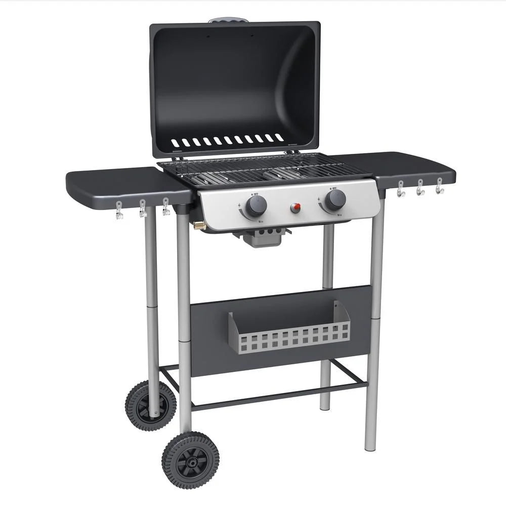 Grill gazowy 2-palnikowy Annika stalowy 105 x 49 x 100 cm Ldk Garden