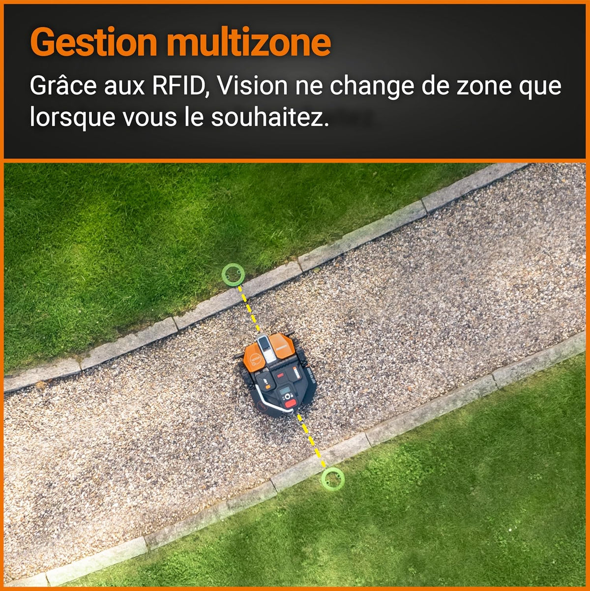 WORX Landroid Vision M550 WR205E kosiarka automatyczna do trawników o powierzchni do 550 m² – inteligentna kosiarka automatyczna bez przewodu granicznego – Wi-Fi i Bluetooth – aktywne unikanie przeszkód z