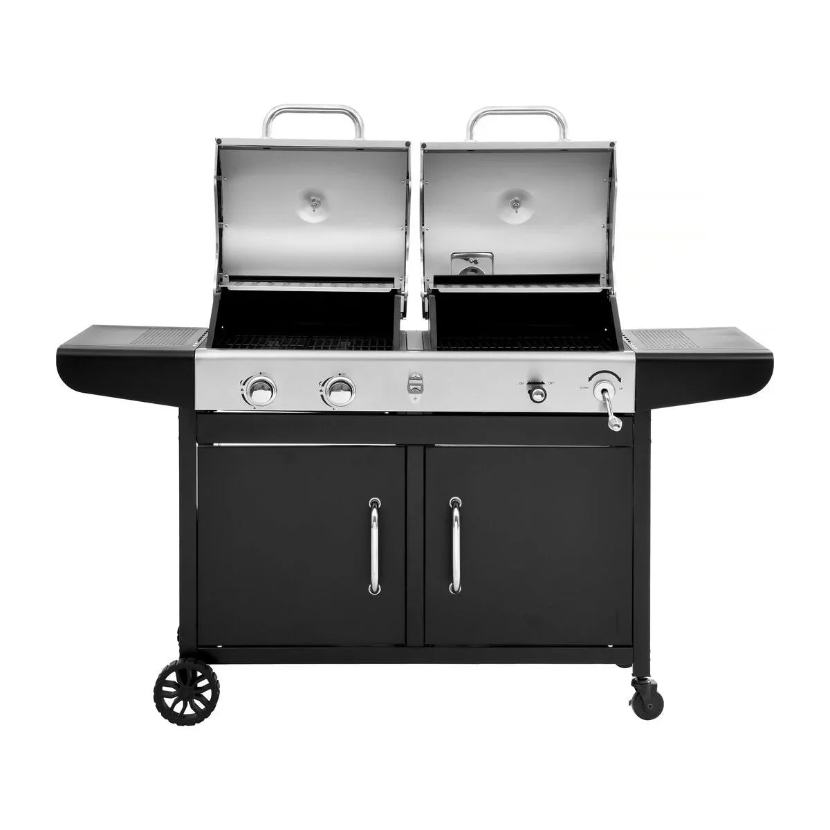 Grill gazowo-węglowy „Western” 2 w 1 – Czarny