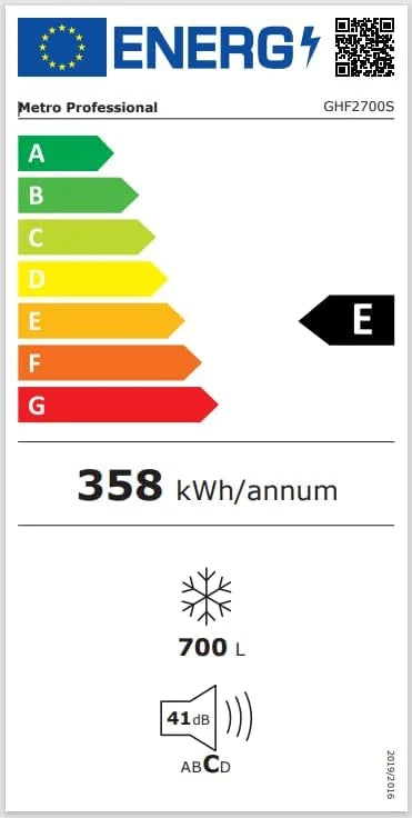 Zamrażarka skrzyniowa METRO Professional GHF2700S, 188 x 73,5 x 94,5 cm, 700 L, 125W, 3 kosze, oświetlenie LED, 6 kółek, z zamkiem, biało-szara