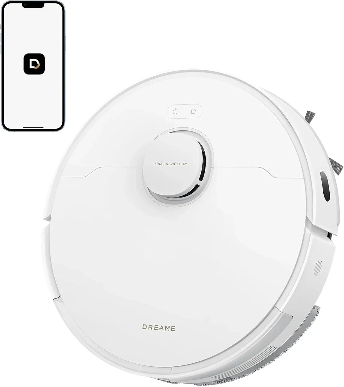 DREAME D20 Pro Plus Robot sprzątający 2 w 1 z funkcją odkurzania i mycia, 13 000 Pa, podwójna szczotka do sierści zwierząt, czyszczenie narożników, opróżnianie, nawigacja LDS, unikanie przeszkód laserem, podłogi twarde/dywany, 5200 mAh