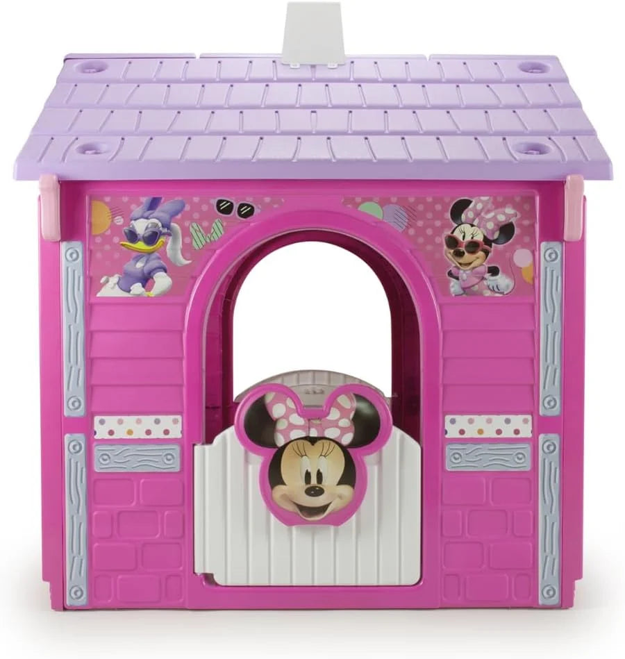 Domek Ogrodowy dla Dzieci Minnie Mouse – Zabawkowy Domek dla Dzieci 3 lata 4 lata 5 lat 6 lat z Drzwiami + Oknami i Realistycznymi Detalami – INJUSA