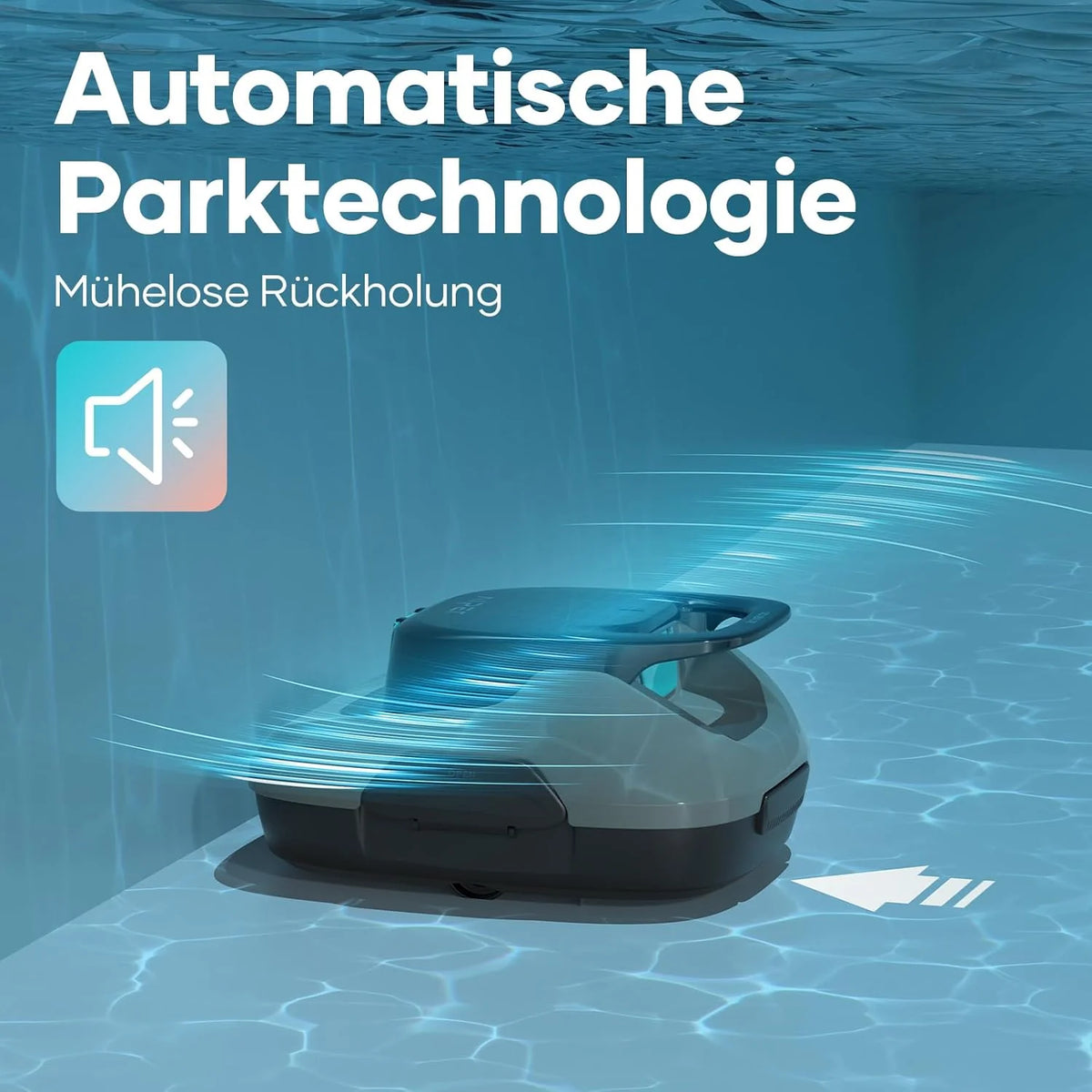AIPER Robot Basenowy, Bezprzewodowy Odkurzacz Basenowy Zasilany Baterią, 90 Minut Czasu Czyszczenia, Automatyczne Czyszczenie z Funkcją Autoparkowania
