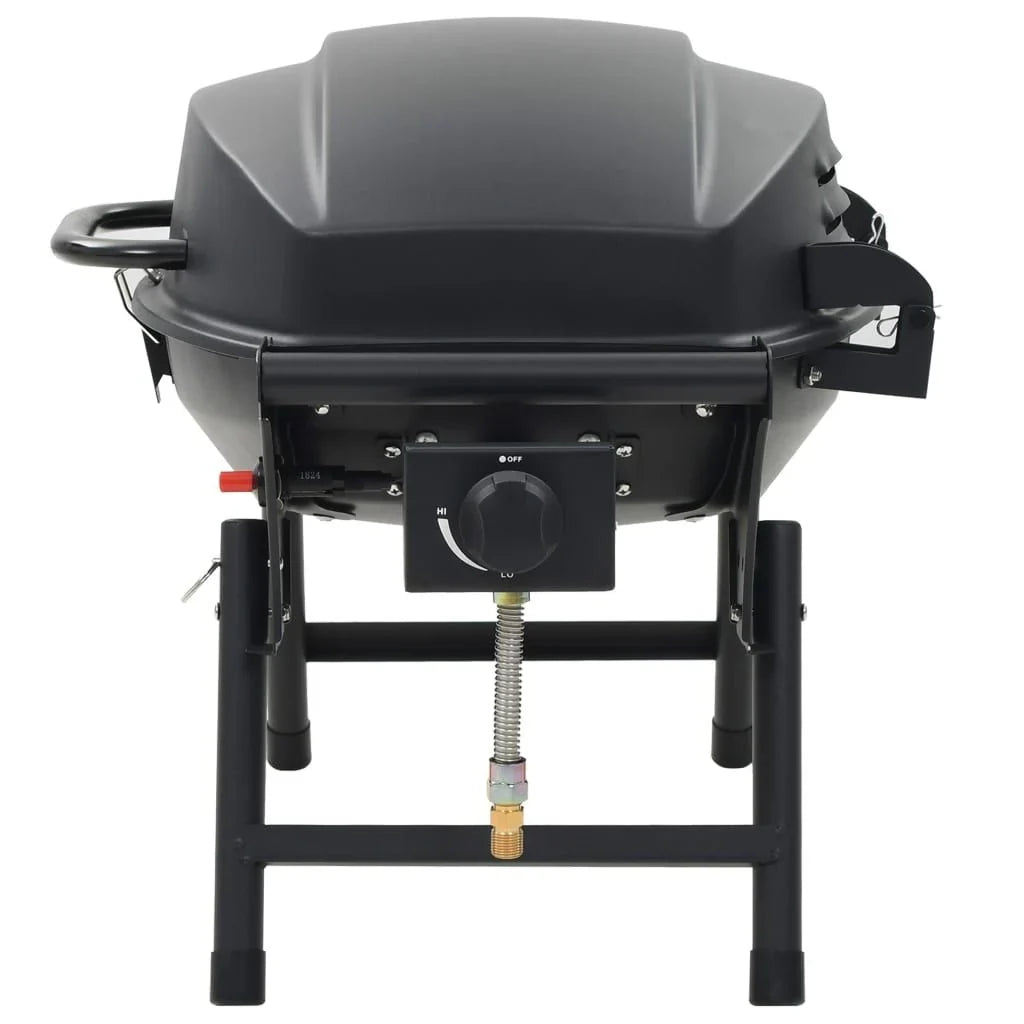 Przenośny grill gazowy z 1 palnikiem czarny Vidaxl