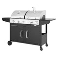 Grill gazowo-węglowy „Western” 2 w 1 – Czarny