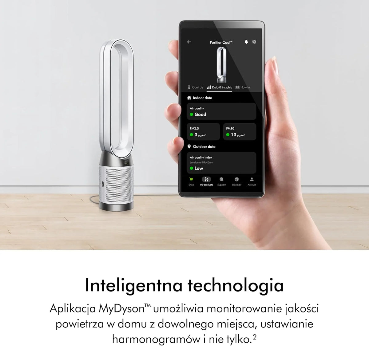 Dyson Purifier Cool PC1 Cooling High Power Air Purifier (White/White)