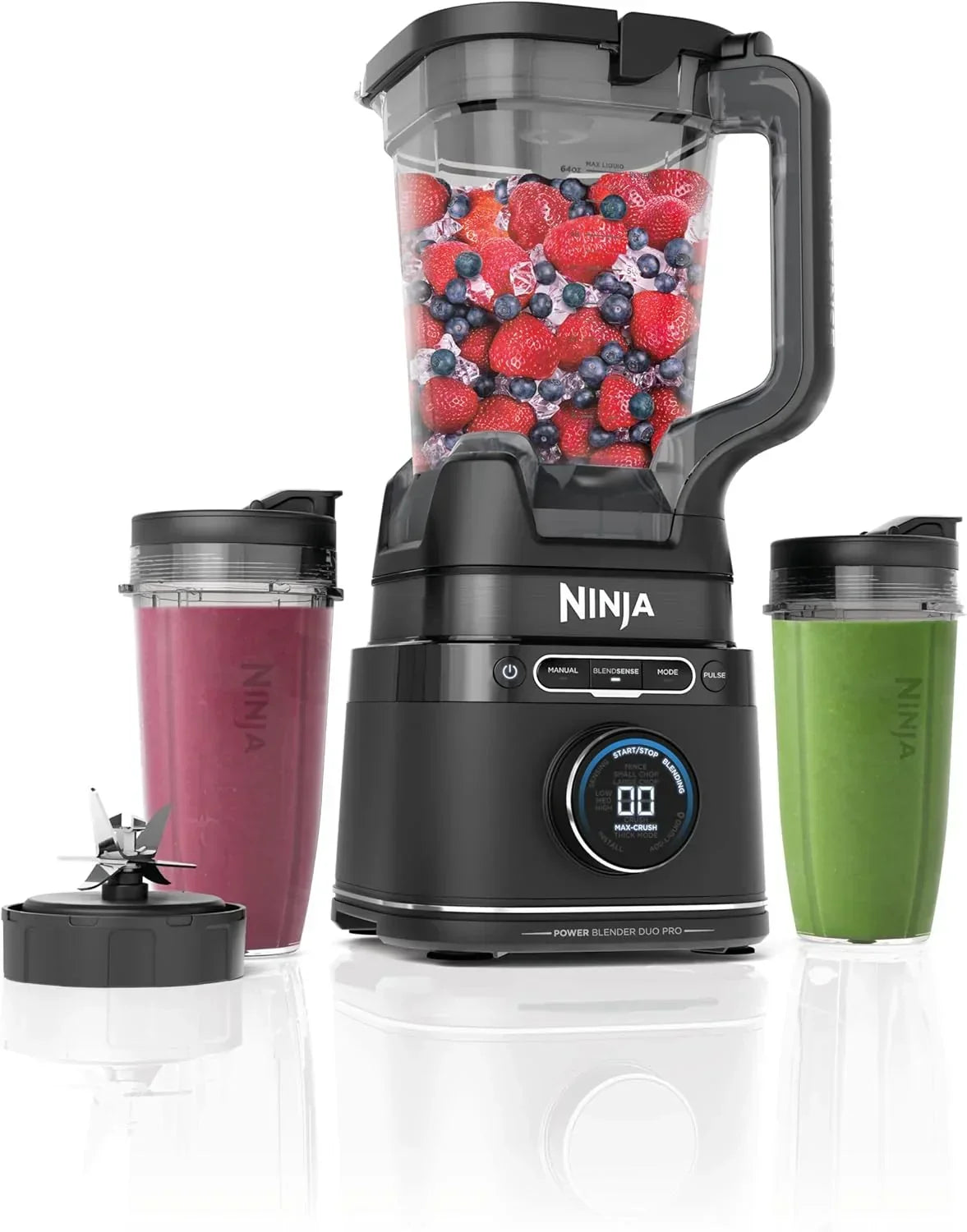 Blender kielichowy Ninja Detect Power Pro 3 w 1 (1200 W), 3 pojemniki 700 ml i ostrze do ciasta, idealny do miksowania, siekania i ubijania, kolor złoty, TB401EUSTGD