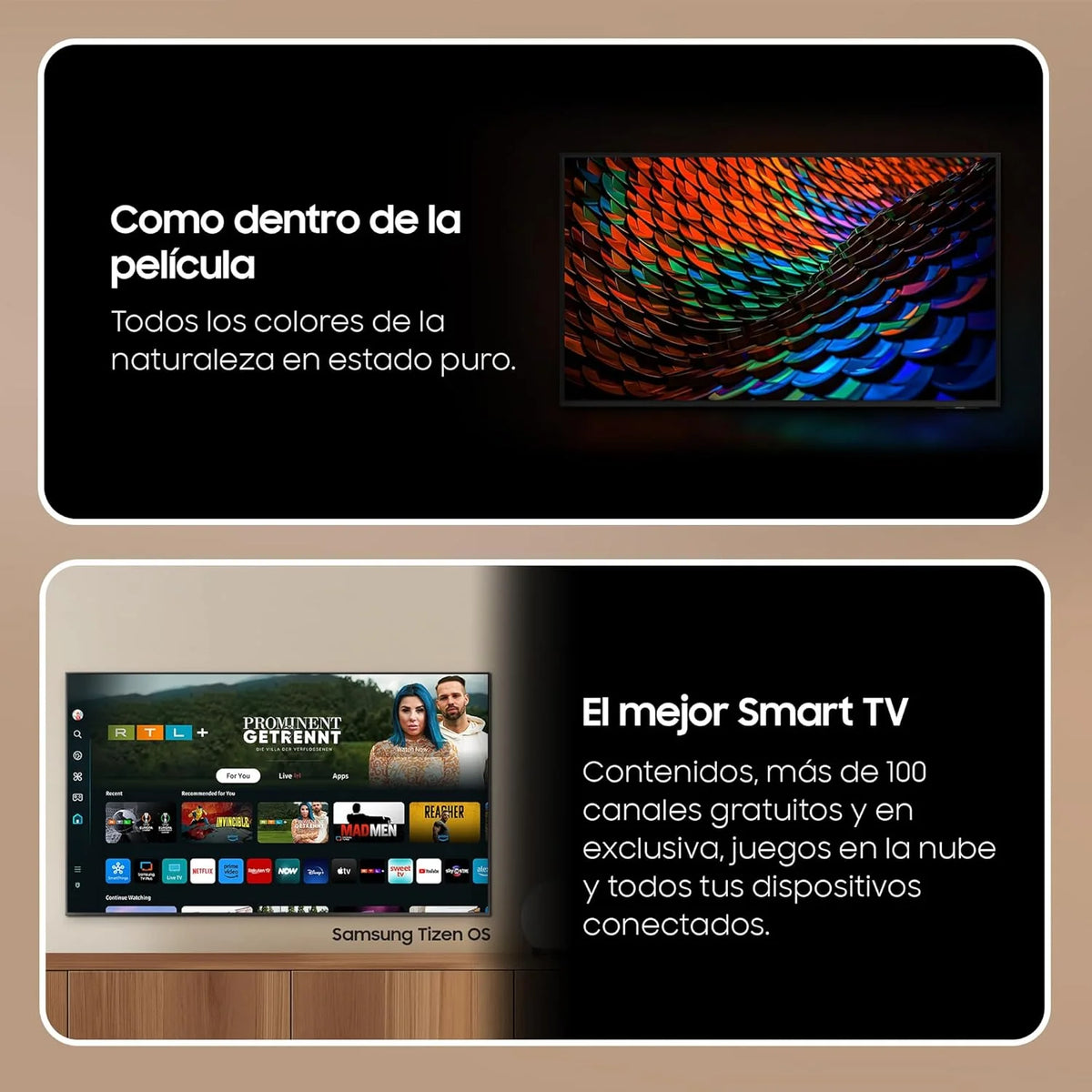 Telewizor Crystal UHD 2024 50DU7105 Smart TV 50" Crystal UHD z Czystymi Kolorami PurColor, Najlepszy Smart TV, Wszystkie Głośniki Naraz z Q-Symphony i sterowanie domem dzięki SmartThings