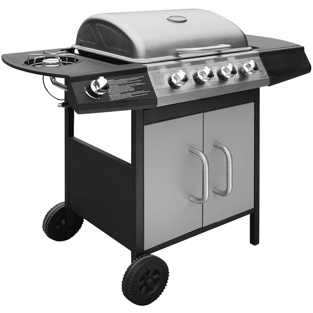 Grill gazowy 4+1 palniki, czarno-srebrny V8143, model 2026