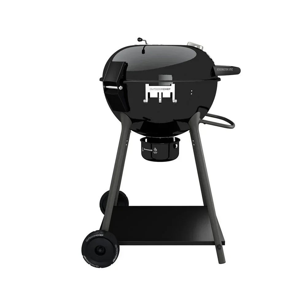2026 Grill Węglowy Outdoorchef KENSINGTON 570 C – System Lejka z Przesuwną Żaluzją dla Bezpośredniego/Pośredniego Ciepła – Czarny