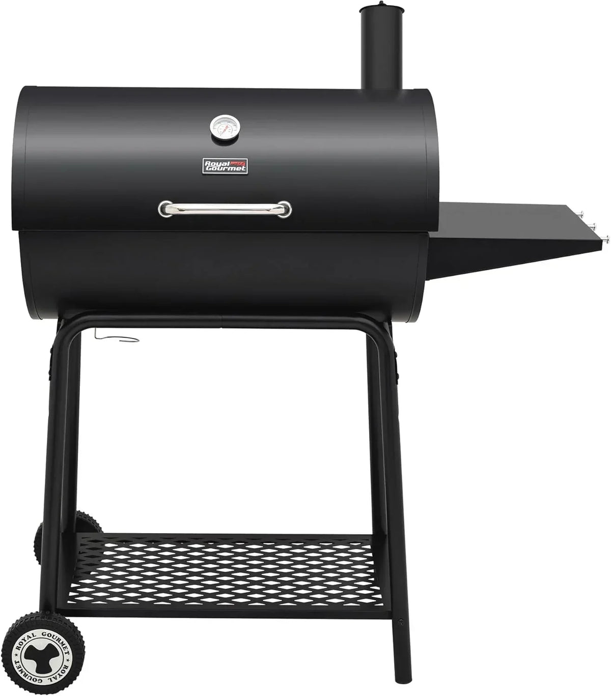 Grill węglowy Royal Gourmet CC1830 30 cali z bocznym stolikiem, grill zewnętrzny z 627 calami kwadratowymi powierzchni do gotowania na ogród, patio i imprezy, czarny, 2026