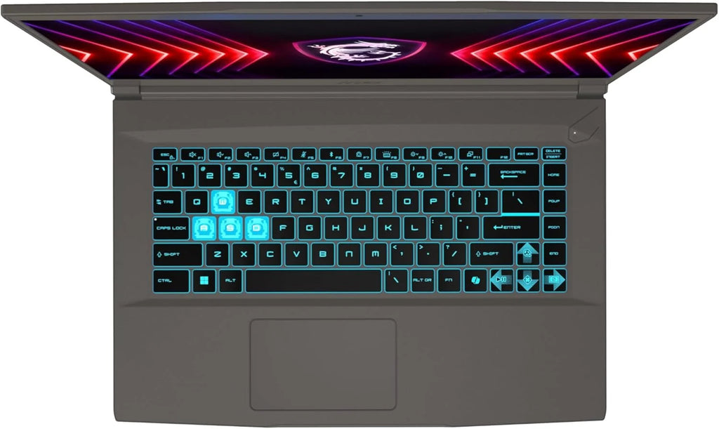 MSI Thin 15 B12UC-1842XES - Laptop 15,6" Full HD (Intel Core i5-12450H, 16 GB RAM, 512 GB SSD, NVIDIA RTX 3050, Bez systemu operacyjnego) Kolor szary - Klawiatura QWERTY hiszpańska
