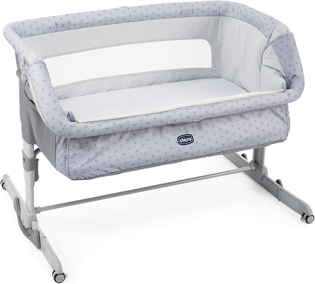 Chicco Next2Me Dream Dostawka Dziecięca - Do Wspólnego Spania z Dzieckiem, Materac, Funkcja Bujania, Otwierany Bok, Regulacja Wysokości, Okienka z Siateczki, Kółka i Torba Podróżna, 0-6 miesięcy, 9 kg