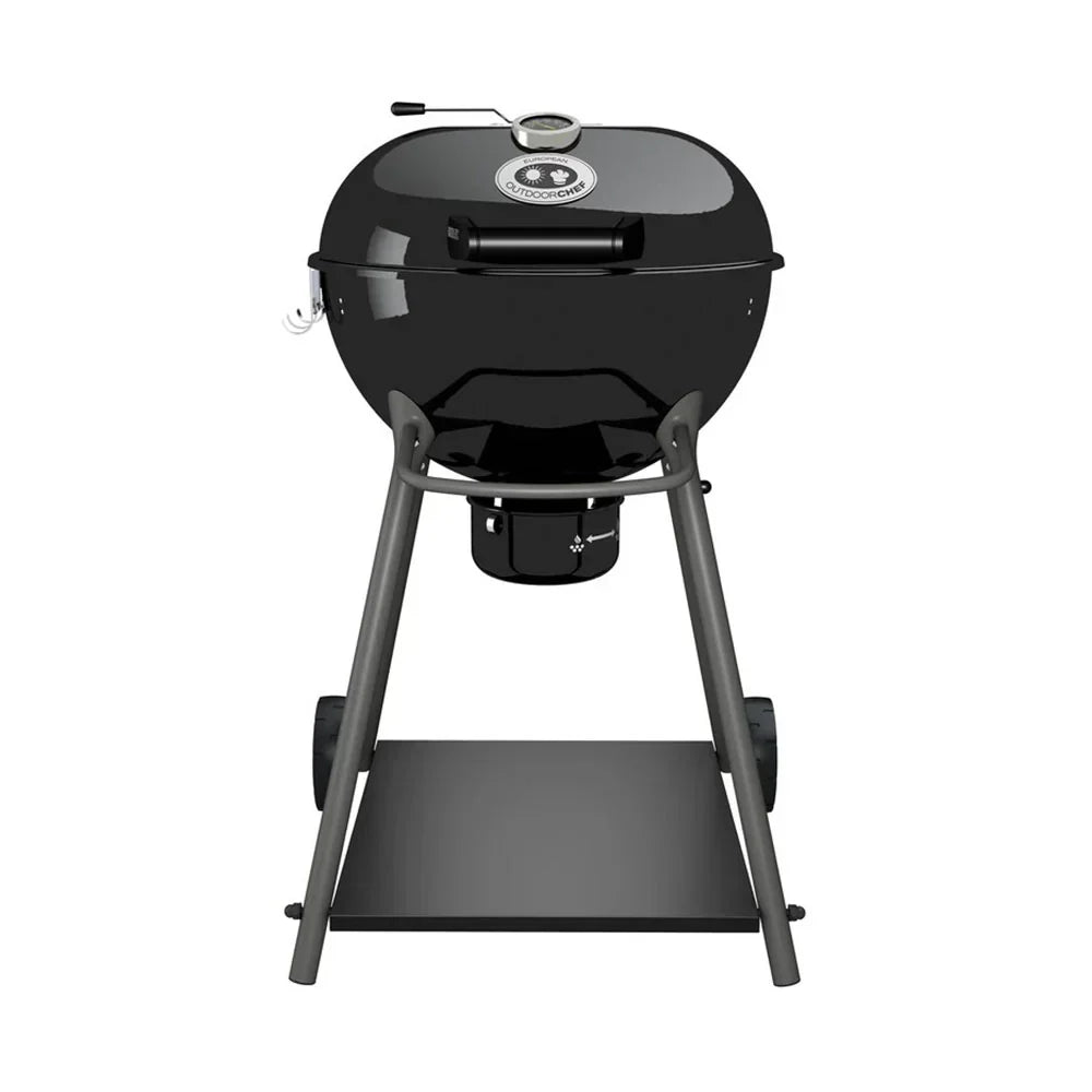 2026 Grill kulisty na węgiel drzewny Outdoorchef KENSINGTON 570 C – system lejków Slide-Trichter do bezpośredniego/pośredniego grzania – czarny