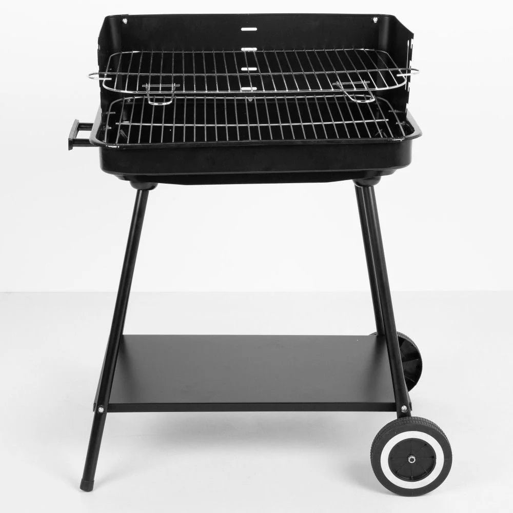 Grill przenośny stalowy 55x43x82 cm - Aktive. Czarny
