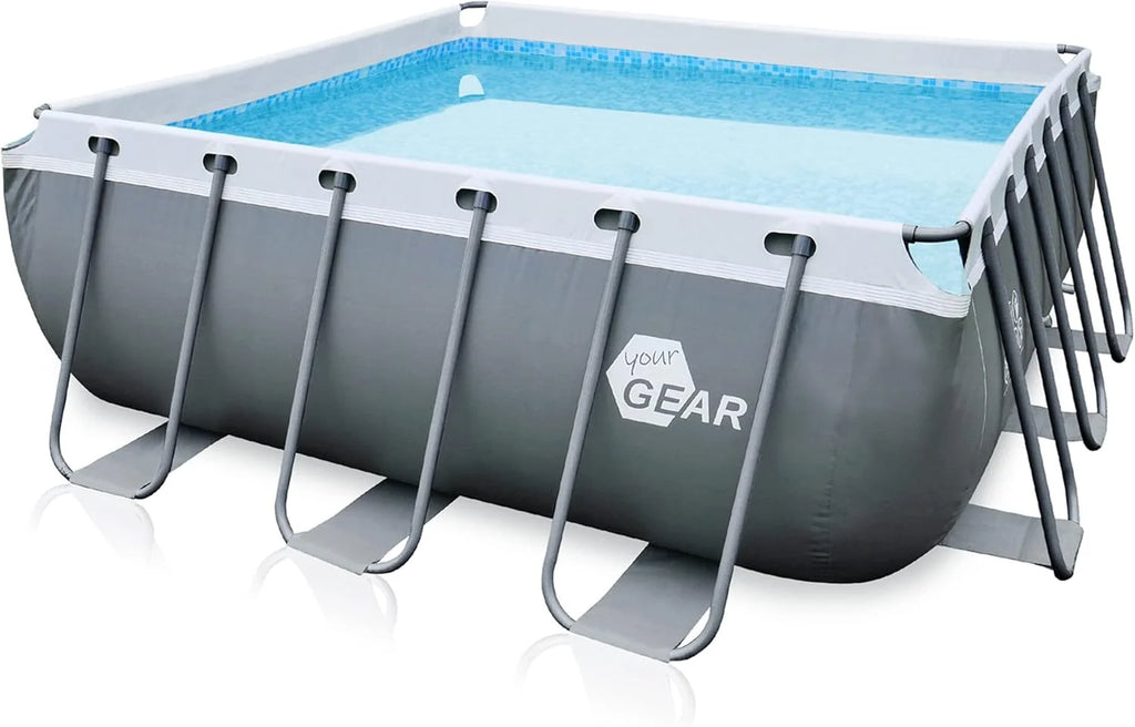 yourGEAR Basen Rodzinny XL 3x3m - Basen Ogrodowy z Wytrzymałą Stalową Ramą, 8100L