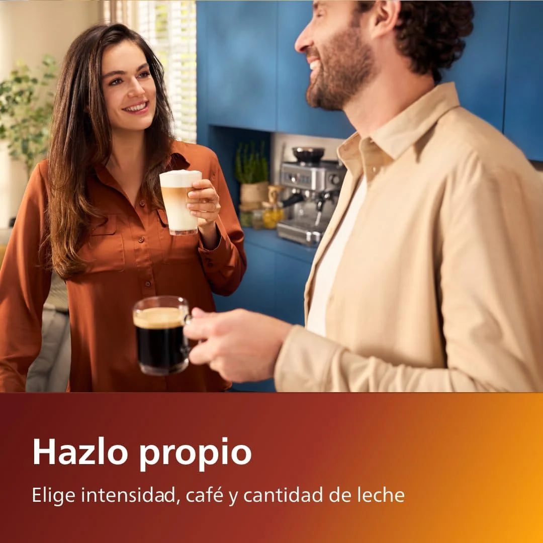 Ekspres automatyczny serii 5400 - system spieniania mleka LatteGo, 12 rodzajów kawy, intuicyjny wyświetlacz, 4 profile użytkowników, czarny (EP5441/50)