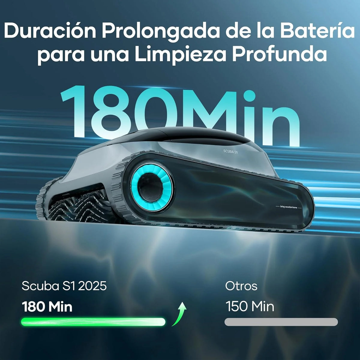 AIPER Scuba S1 2025 Robot basenowy do czyszczenia dna i ścian, odkurzacz basenowy z ulepszoną baterią 180 min, ultraprecyzyjną filtracją + aplikacja i OTA, do basenów o powierzchni do 150 m²