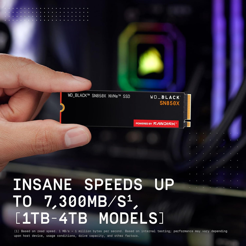 WD SN850X 4TB M.2 2280 PCIe Gen4 NVMe Gaming SSD do 7300 MB/s prędkość odczytu