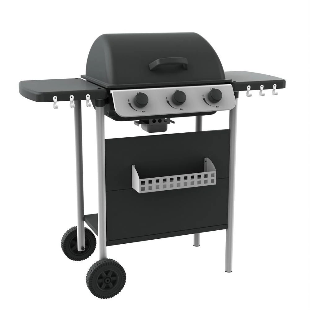 Grill gazowy 3-palnikowy Annika stalowy 105 x 49 x 100 cm Ldk Garden