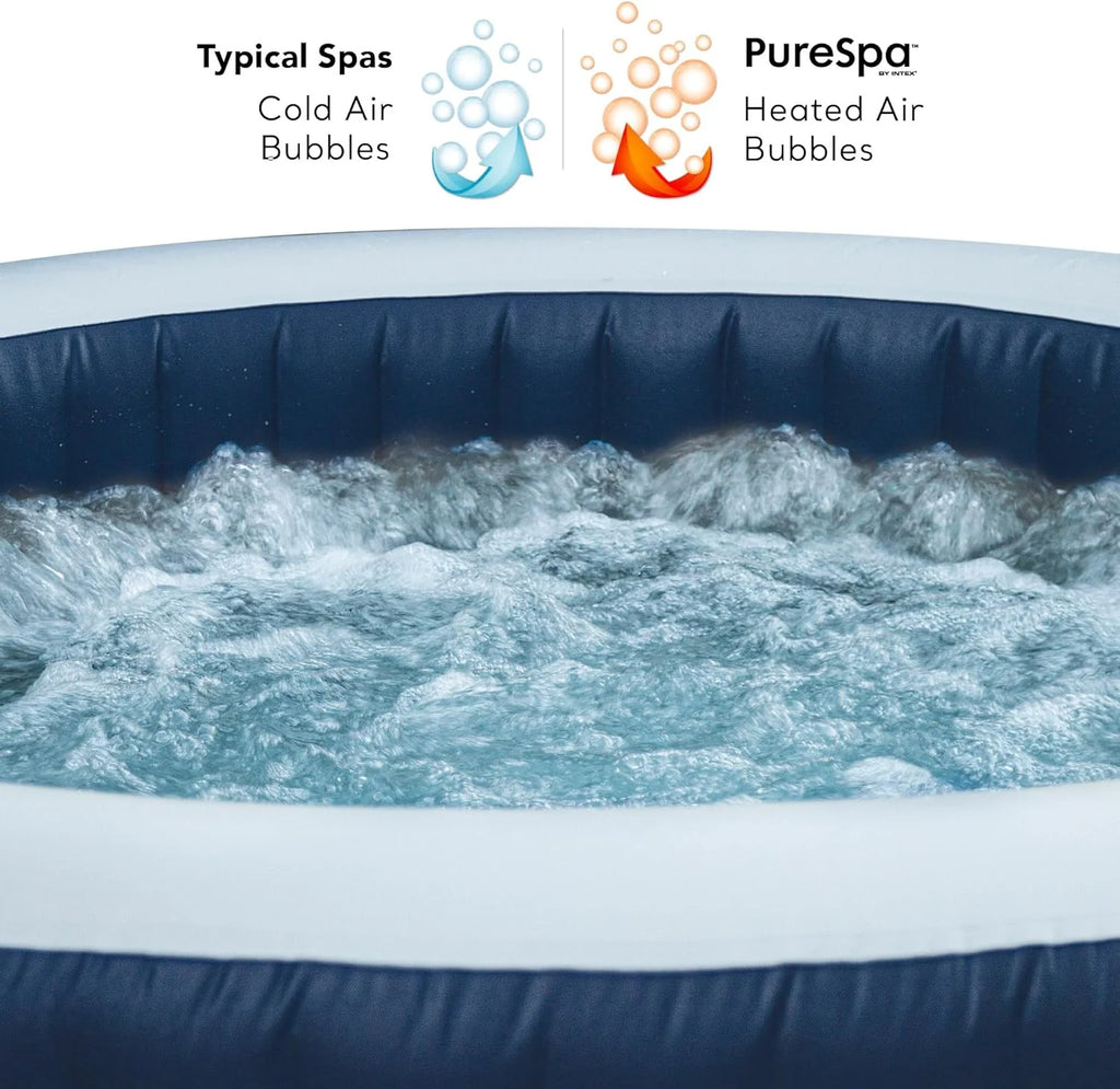 Intex SPA Dmuchane 4 Osobowe Bubble Massage Granatowe (55084)
