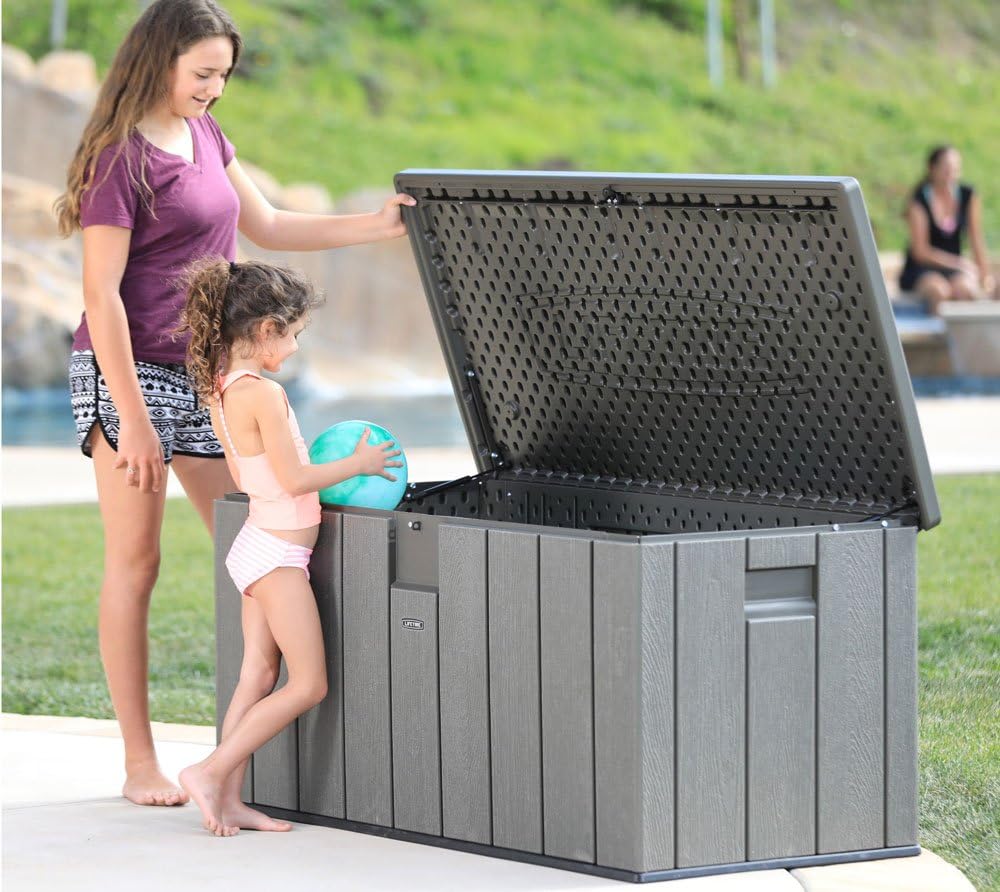 LIFETIME 60215 - Niezwykle wytrzymała skrzynia ogrodowa 150x72x69 cm UV100 brązowa