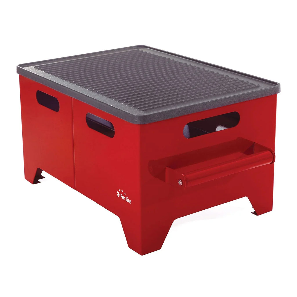 Grill Etanolowy 1.2l Czarny Stalowy z Żeliwną Płytą