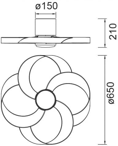 Wentylator sufitowy Rose drewniany LED 24W